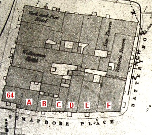 1871 Map of Semaphore Place and Battery Row