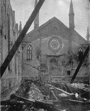 St Paul's Church in ruins